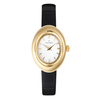 Belle Oval Leather Gold MB1414