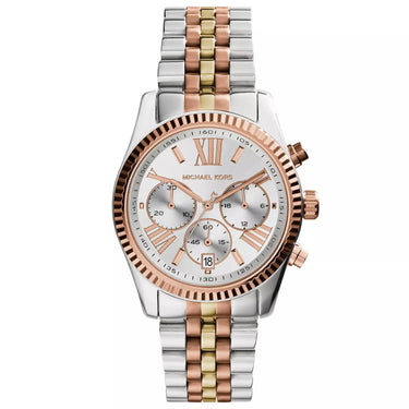 Michael Kors Lexington ur - Sølv/rosa fra Michael Kors Watches