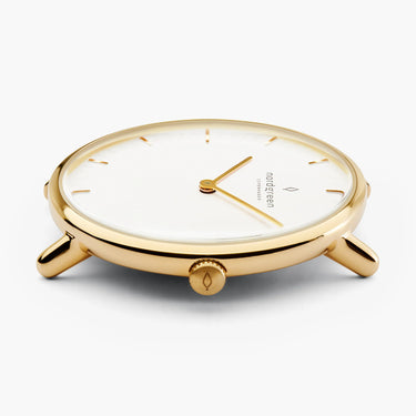Native 28mm 5-Link - Guld/hvid fra Nordgreen