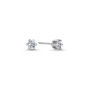 14kt. STAR ørestikker med 2x0,03ct. W-si 6 greb fra Nuran