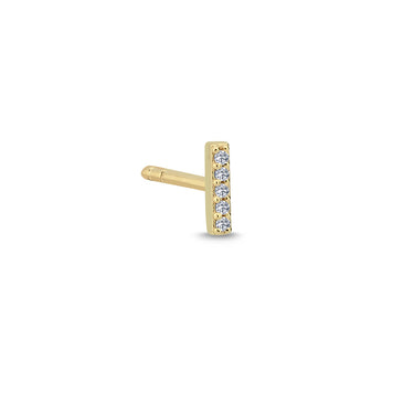 Bogstav Ørestik I m. pavé 0,02ct. W-si - 14 kt. Guld