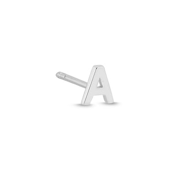 Bogstav Ørestik A - 14 kt. Hvidguld