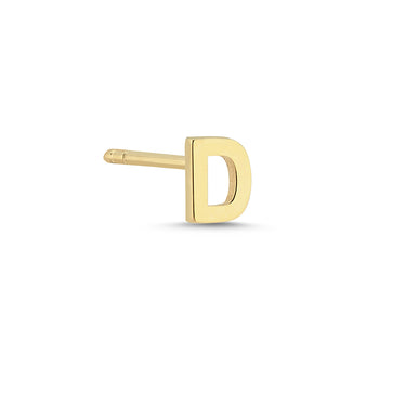 Bogstav Ørestik D - 14 kt. Guld