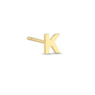 Bogstav Ørestik K - 14 kt. Guld