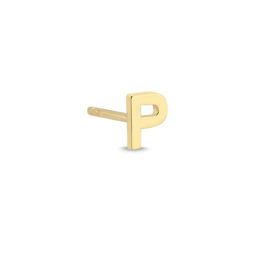 Bogstav Ørestik P - 14 kt. Guld