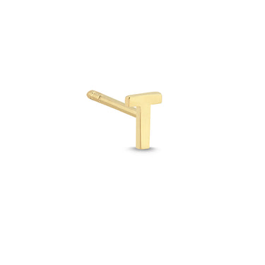 Bogstav Ørestik T - 14 kt. Guld