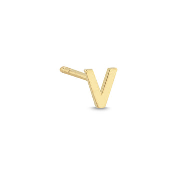 Bogstav Ørestik V - 14 kt. Guld