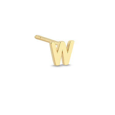 Bogstav Ørestik W - 14 kt. Guld
