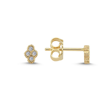 ATHENE Ørestikker m. 0,08ct. - 14 kt. Guld