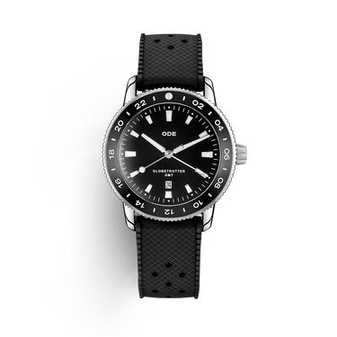 The Globetrotter GMT sort Urkasse &amp; Sort Urskive fra ODE