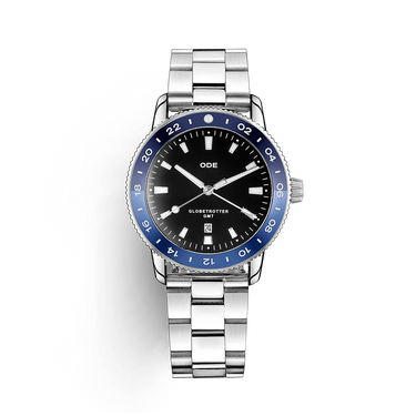 The Globetrotter GMT Blå Urkasse &amp; Sort Urskive fra ODE