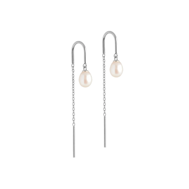 Eleanor Pearl Øreringe - Sølv fra Enamel