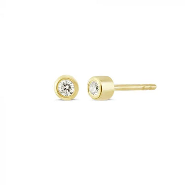 Tube Ørestikker m. 2x0,04 ct. W/SI - 14 kt. Guld fra Nuran