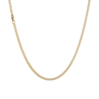 Panser Facet Halskæde 1,05 - 8 kt. Guld fra Gold Essentials by Plaza