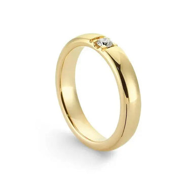 8kt. rg alliancering 1x0,03ct. W-si fra Nuran