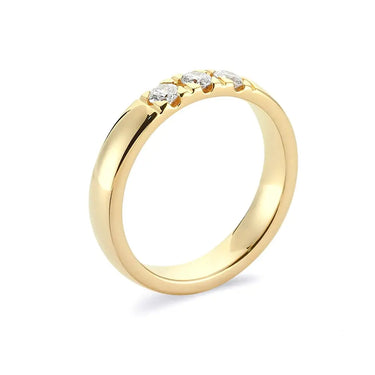8kt. rg alliancering 3x0,03ct. W-si fra Nuran
