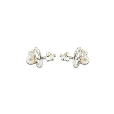 Pearl Twin Ørestikker - Sølv fra Lush Lush Jewelry