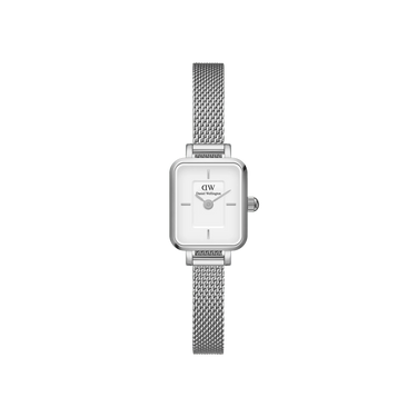 Quardo Mini 15x18mm - Sølv/Hvid fra Daniel Wellington
