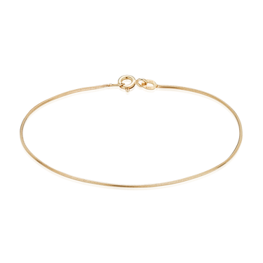 Slangekæde Armbånd 0,7 - 14 kt. Guld fra Fine Essentials by Plaza