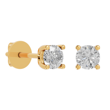 Square 0,30 ct. ørestikker  - 14 kt. Guld