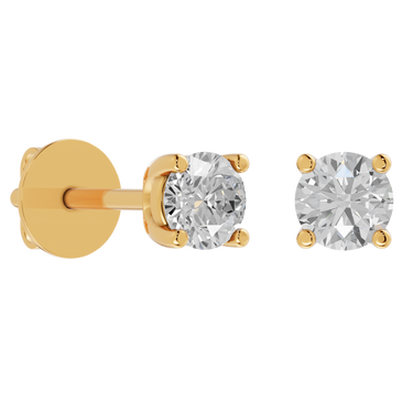 Square 0,40 ct. ørestikker  - 14 kt. Guld