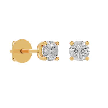 Square 0,50 ct. ørestikker  - 14 kt. Guld