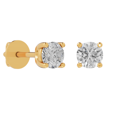 Square 0,25 ct. ørestikker  - 14 kt. Guld