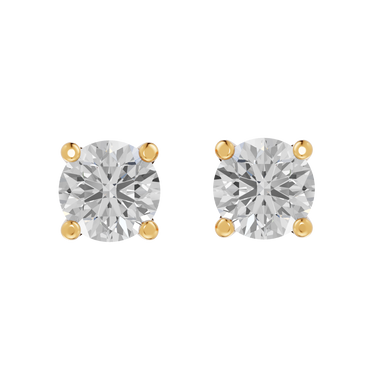 Square 0,25 ct. ørestikker  - 14 kt. Guld