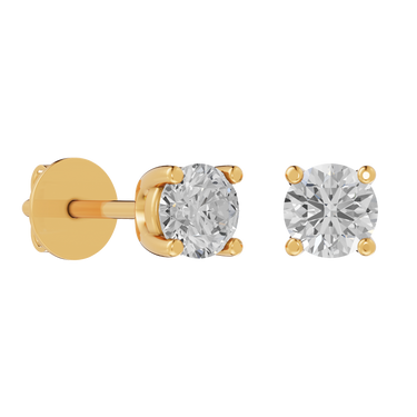Square 0,15 ct. ørestikker  - 14 kt. Guld