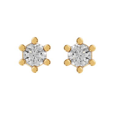 Star 0,10 ct. ørestikker  - 14 kt. Guld
