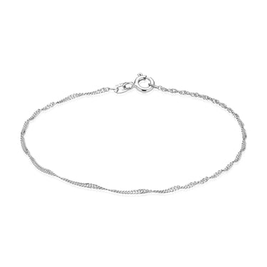 Singapore Armbånd 2,30 - 14 kt. Hvidguld fra Fine Essentials by Plaza