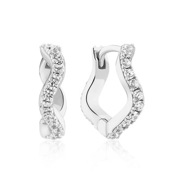 Ellera Waves Medio Øreringe - Sølv fra Sif Jakobs Jewellery