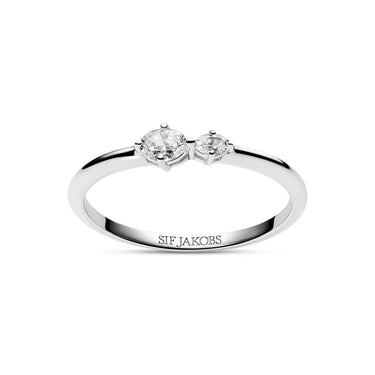 Ovale Due Ring - Sølv