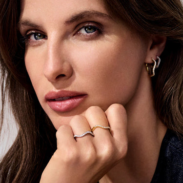 Ellera Waves Ring - Forgyldt fra Sif Jakobs Jewellery