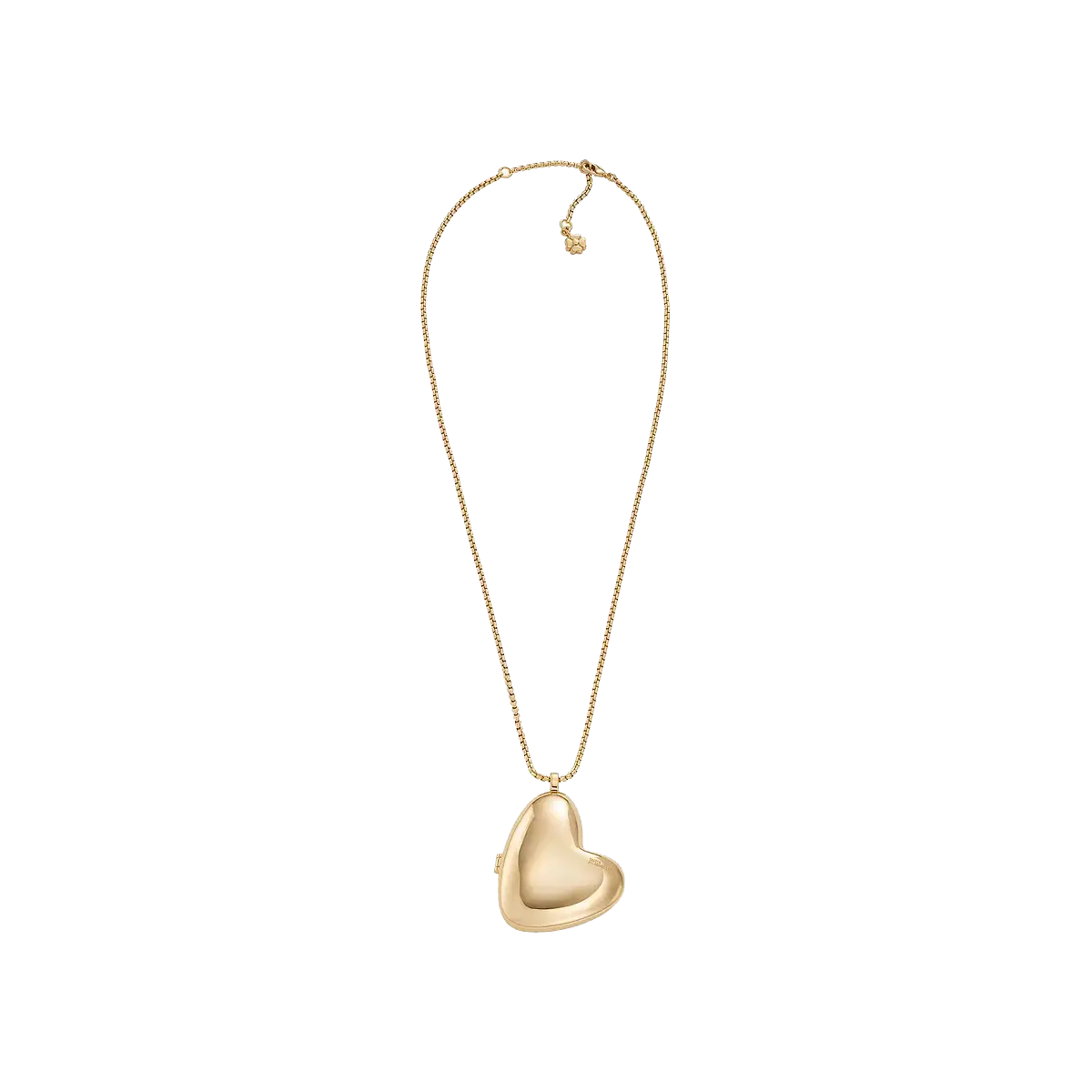Gold-Tone Brass Oversized Heart Locket Halskæde x Baum Und Pferdgarten fra Skagen Jewellery