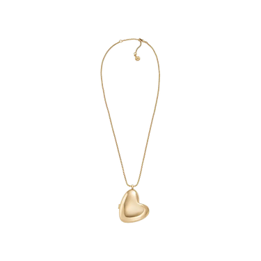 Gold-Tone Brass Oversized Heart Locket Halskæde x Baum Und Pferdgarten fra Skagen Jewellery