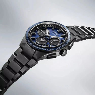 Astron GPS Solar SSH121J1 - Sort/Blå fra Seiko