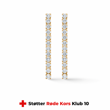 Red Cross Ørestikker - Forgyldt