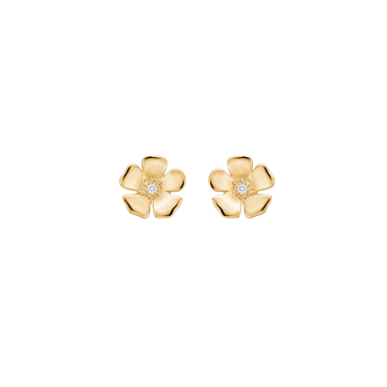 Fleur Øreringe - 14 kt