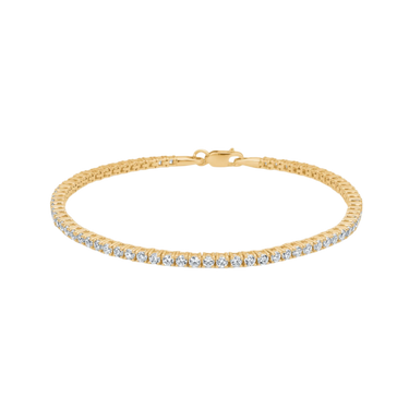 Tennisarmbånd m. Zirkoner - 8 kt. Guld