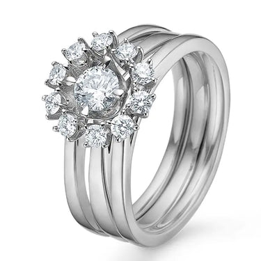 Crown Tiara ring 0,20 ct. - 14 kt. Hvidguld fra Mads Z Crown