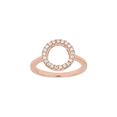 Rosaforgyldt ring med cz. cirk fra Joanli Nor