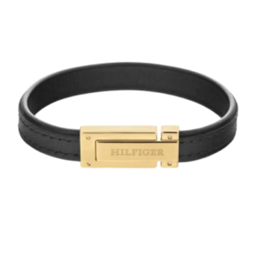 Flat Armbånd - Sort fra Tommy Hilfiger