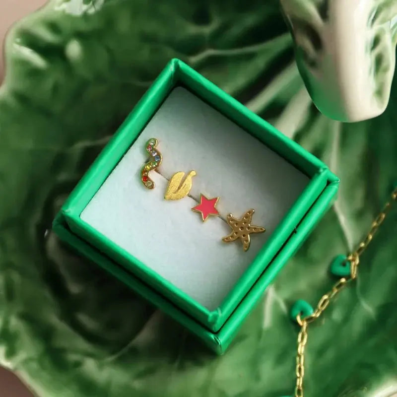 Starfish Ørering - Sølv fra LULU Copenhagen