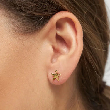 Starfish Ørering - Forgyldt Sølv fra LULU Copenhagen