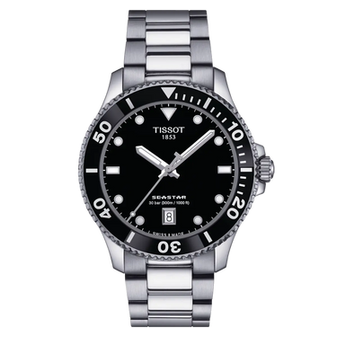 Seastar 1000 40mm ur- Sort fra Tissot