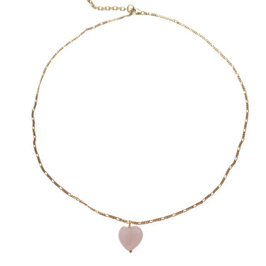 Amour Rose Quartz Halskæde - Forgyldt