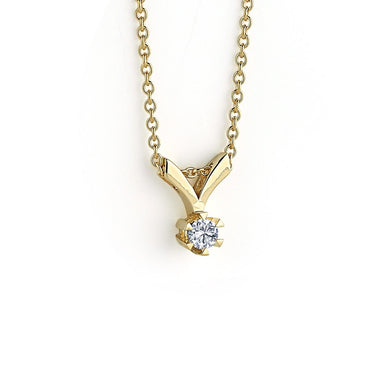 14kt. STAR vedhæng med 0,10ct. W-si