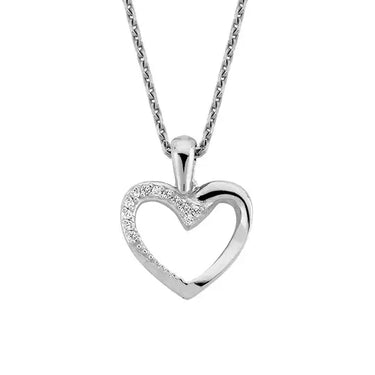14kt Vedh.hjerte m.0,06ct +søl fra Nuran