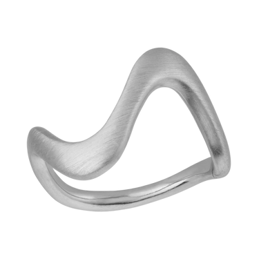 Wave Large ring - Sølv fra Bybiehl